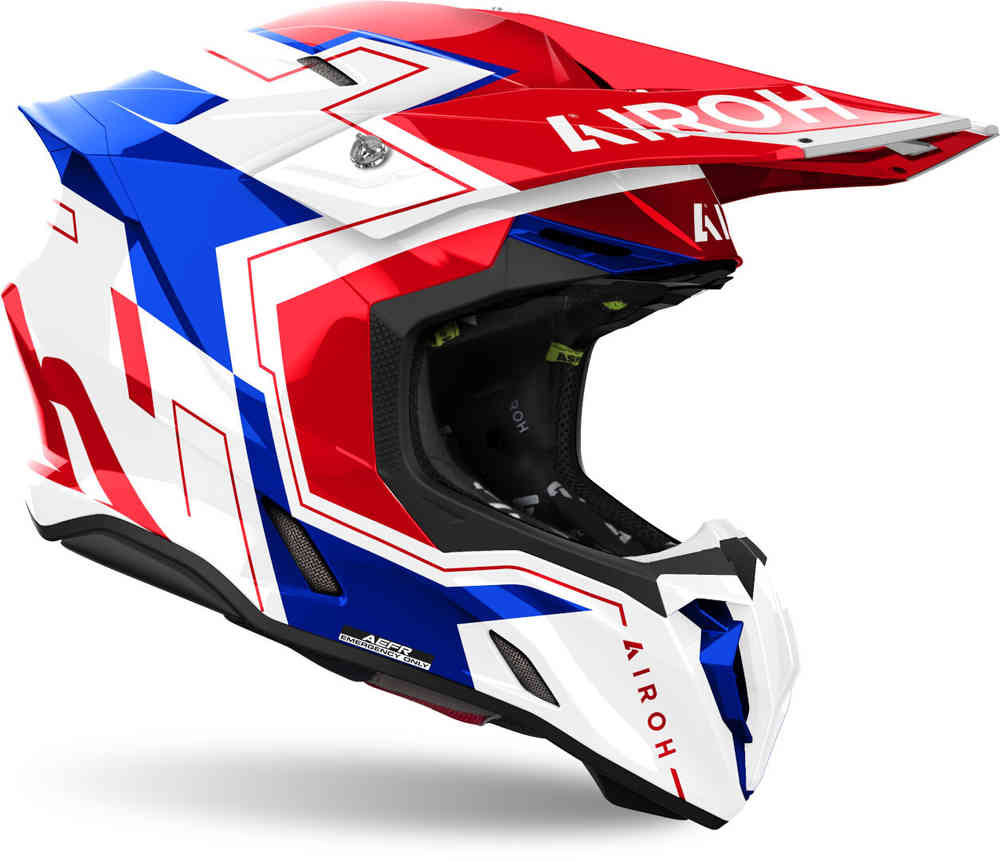 Twist 3 Dizzy Airoh Motocross Helmet, Blue/Red/White