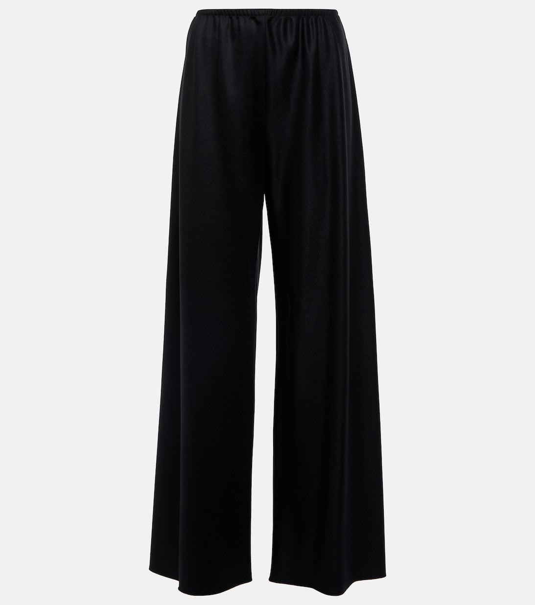 Gala wide leg trousers in natural wool THE ROW, black