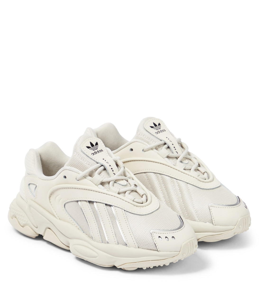 Adidas Originals Oztral J Leather Mesh Trainers - White