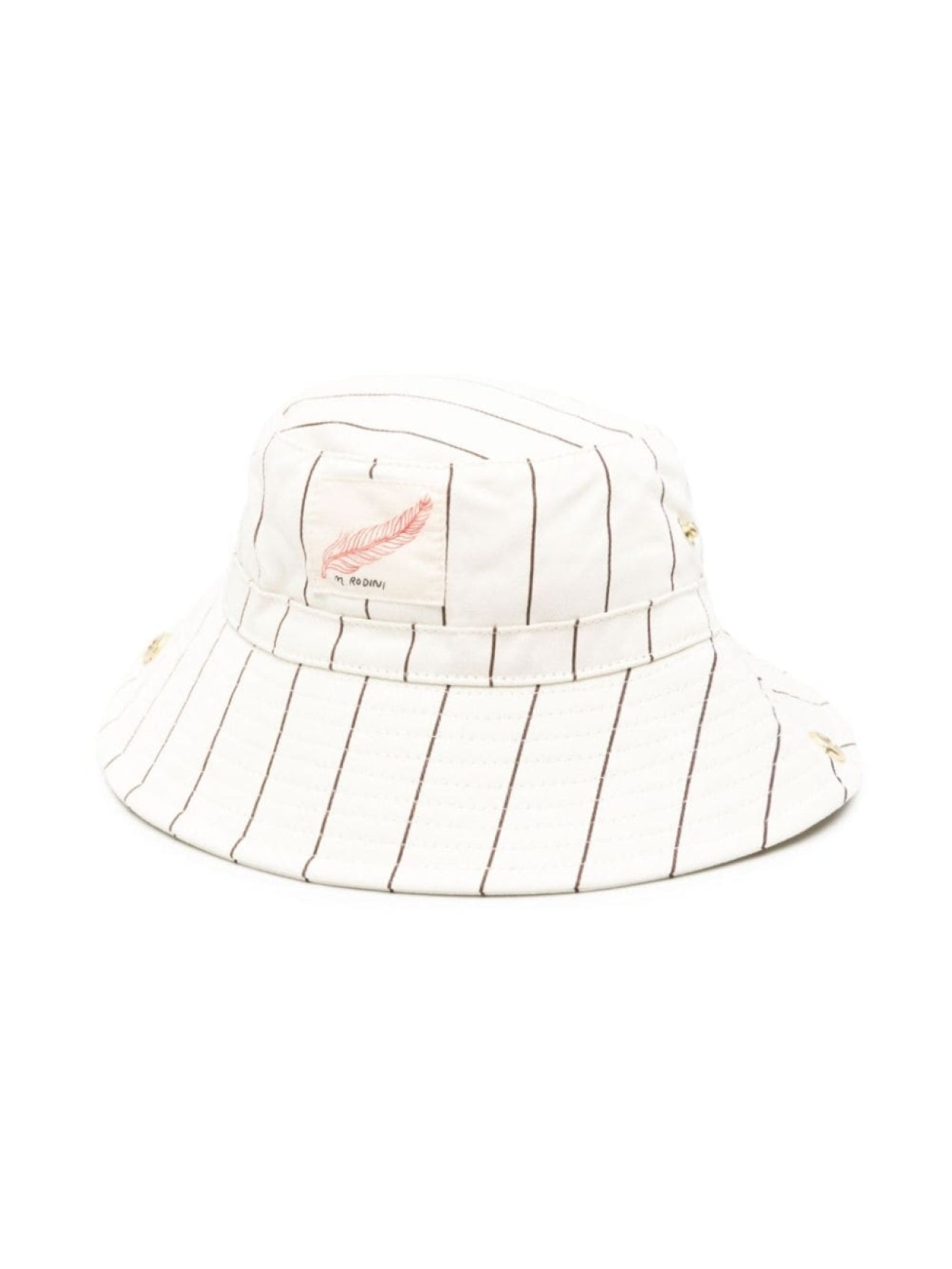 Mini Rodini Cotton Feather Panama Hat, Neutral