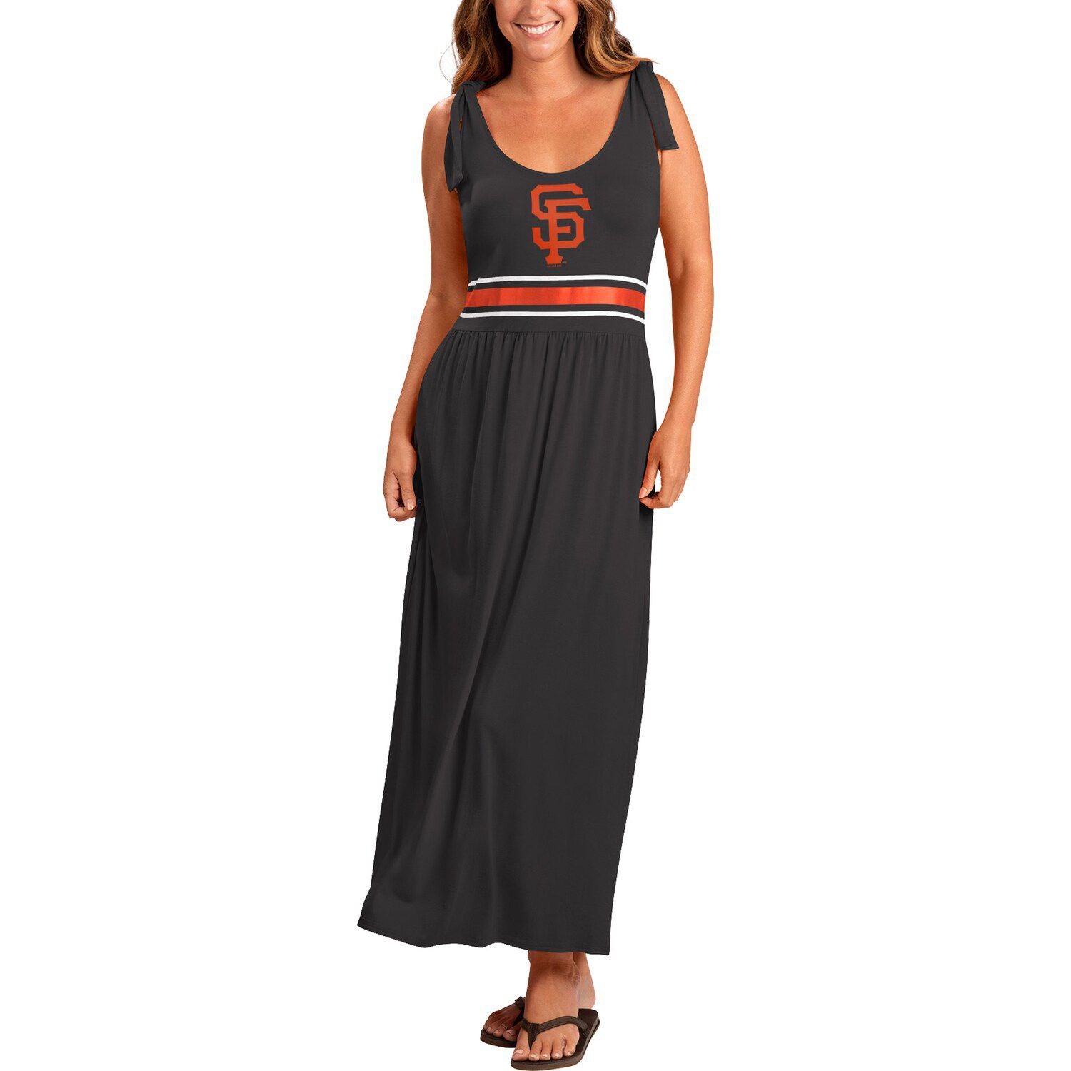 Women's G-III 4Her Maxi Dress by Carl Banks Black San Francisco Giants Game Over G-III