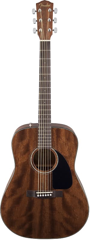 جيتار صوتي Fender CD-60S Solid Top Dreadnought Acoustic Guitar - مجموعة من خشب الماهوجني بالكامل مع حقيبة صلبة، وموالف، وحزام، وأوتار، وريش، وقرص DVD تعليمي من Austin Bazaar