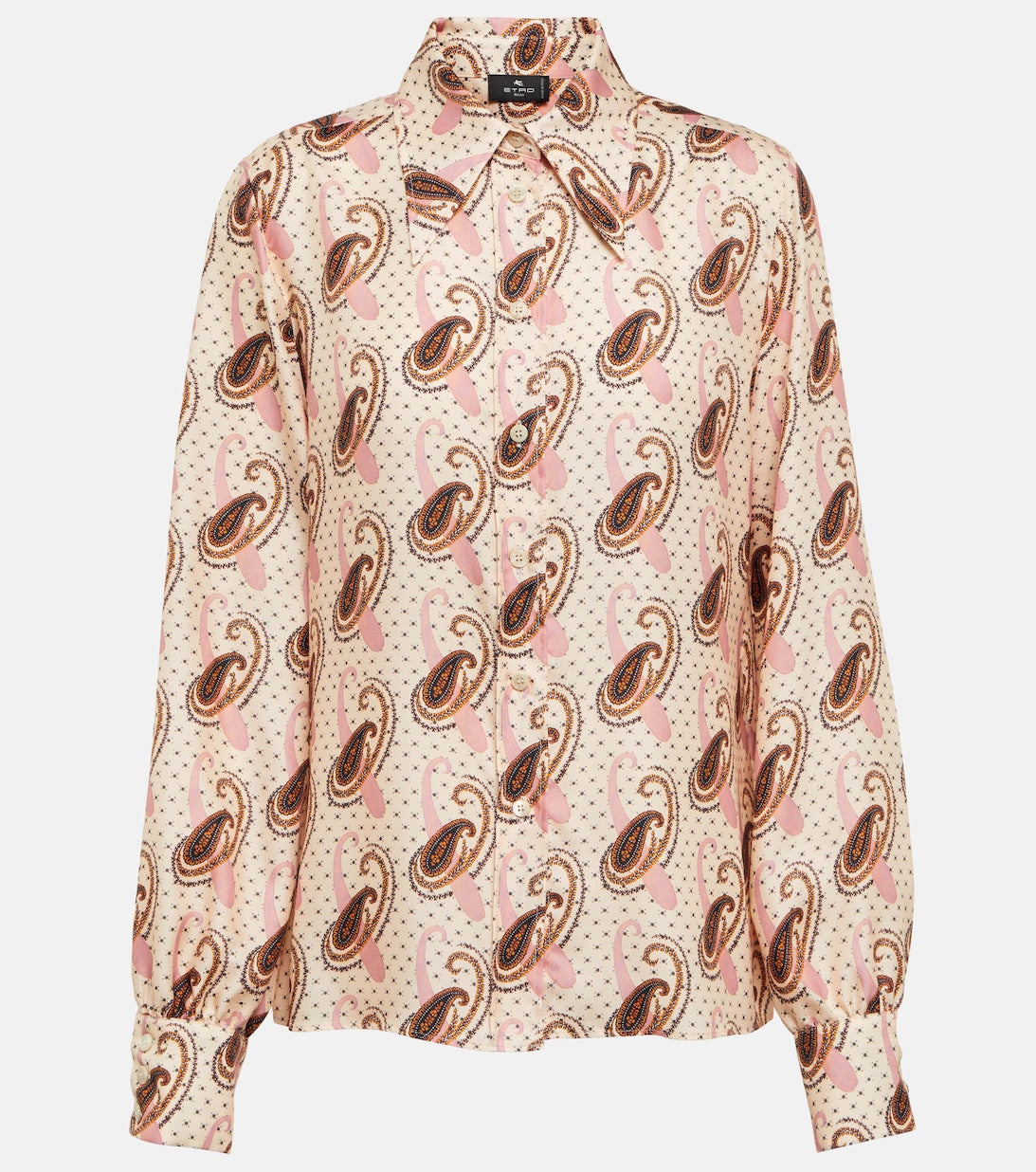 Silk shirt with ETRO print, multicolor