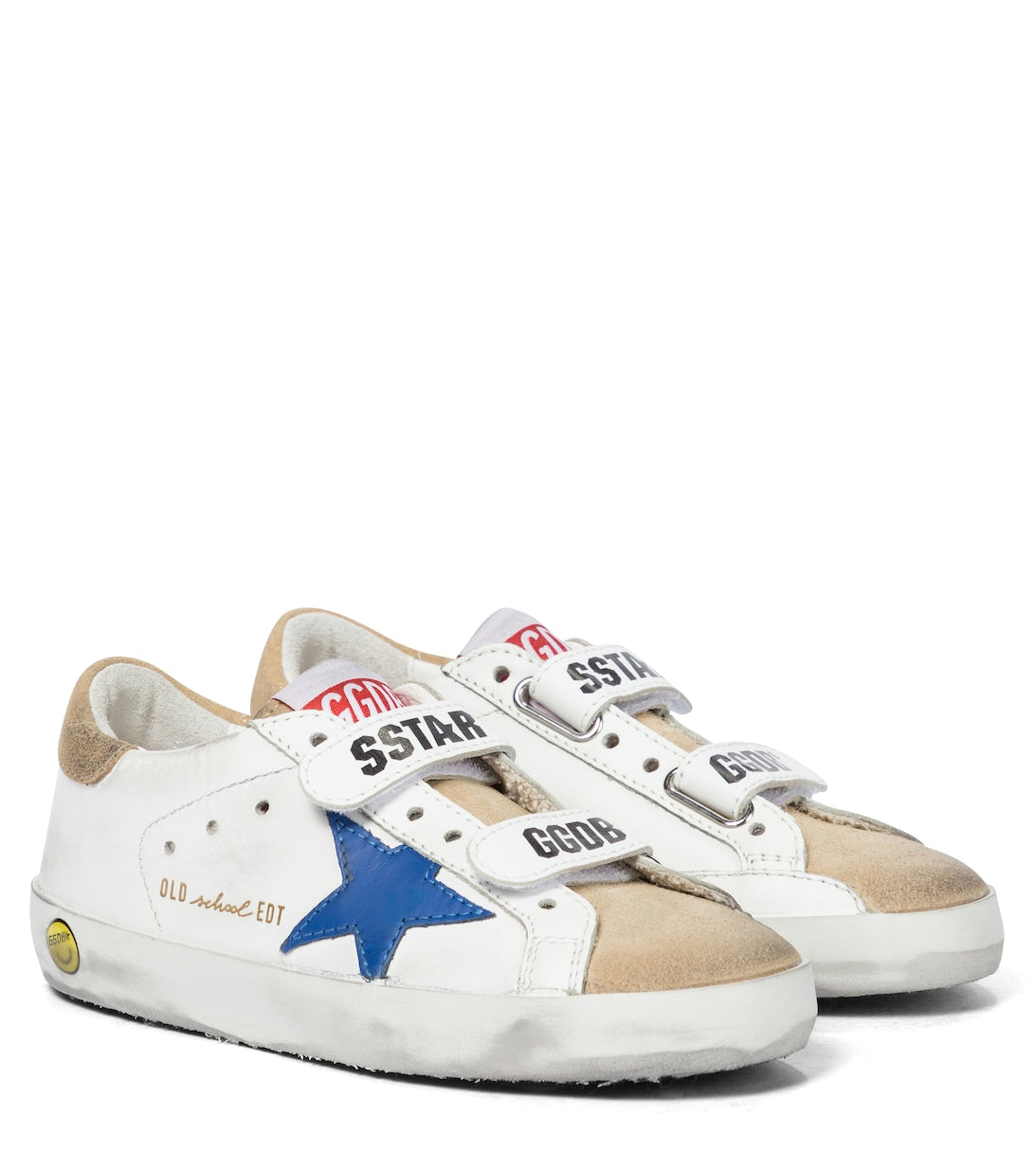 حذاء رياضي من الجلد من Old School Golden Goose باللون الأبيض