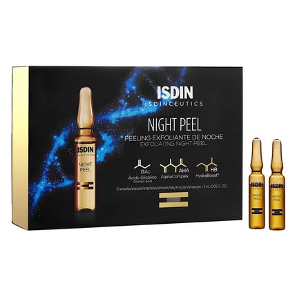 Isdinceutics Night Peel Exfoliating Peel 30 ampoules - supports cell renewal and brightens skin Isdin