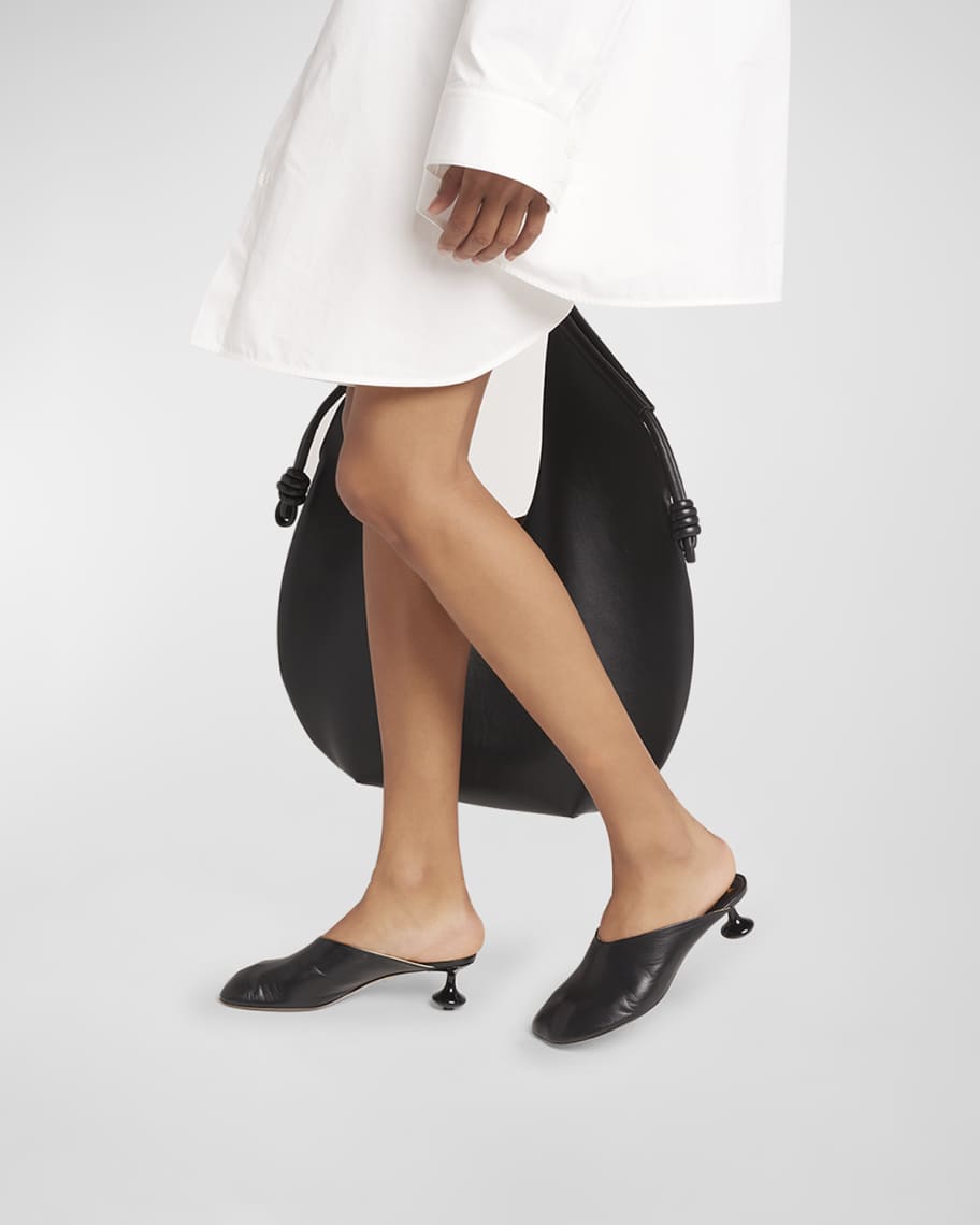 Loewe Low Rise Leather Stiletto Mules