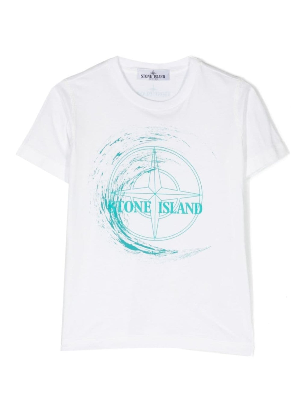 Stone Island Junior Compass Print T-Shirt, White