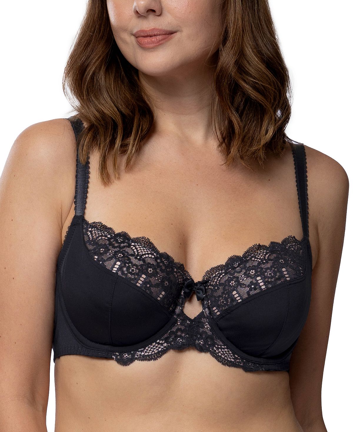 Celine Dorina Women's Lace Underwire Bra, Black