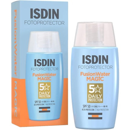 Fusion Water Magic Spf50 50ml daily sunscreen for face with ultra-light texture , Isdin