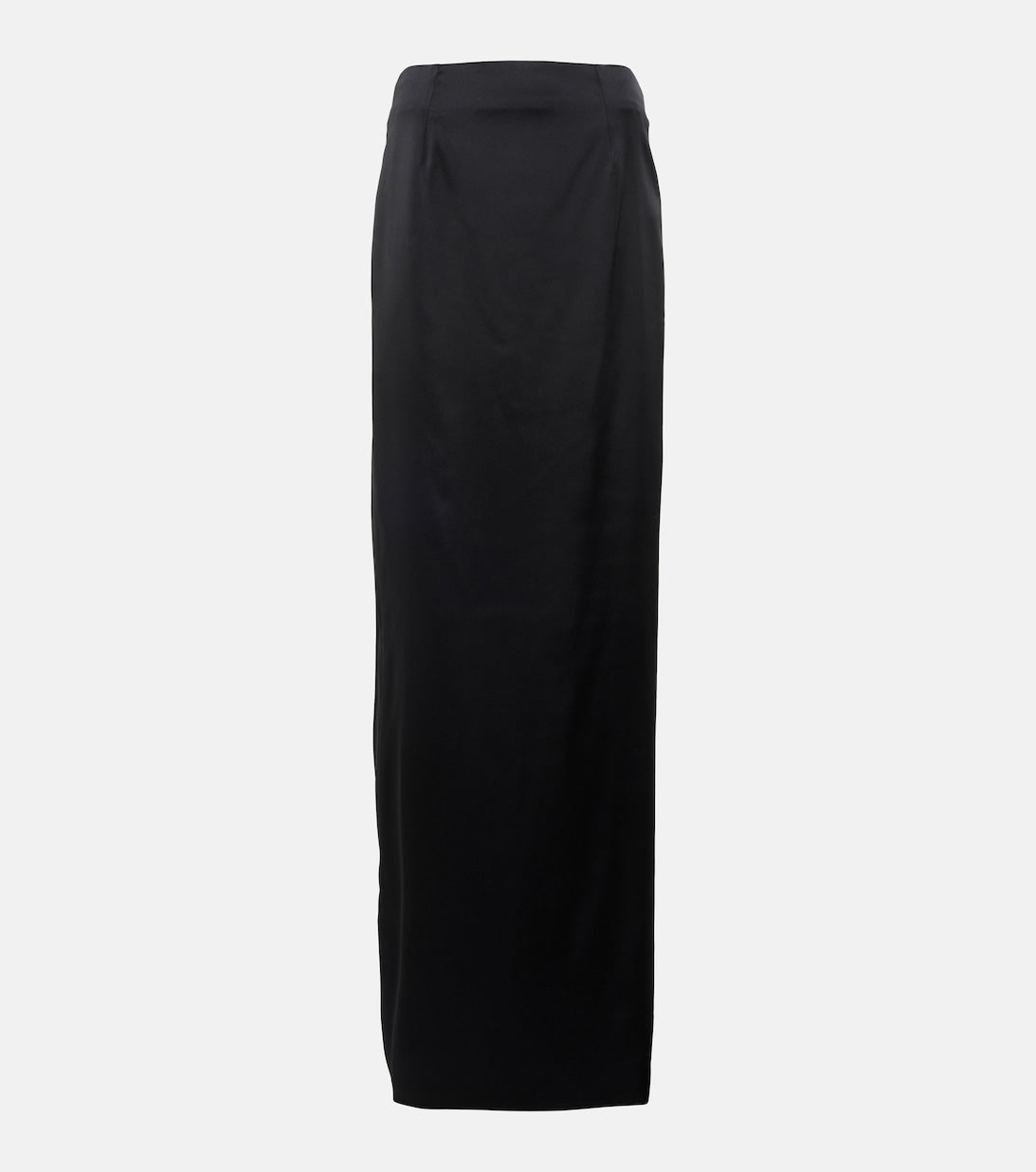 BALENCIAGA satin maxi skirt, black