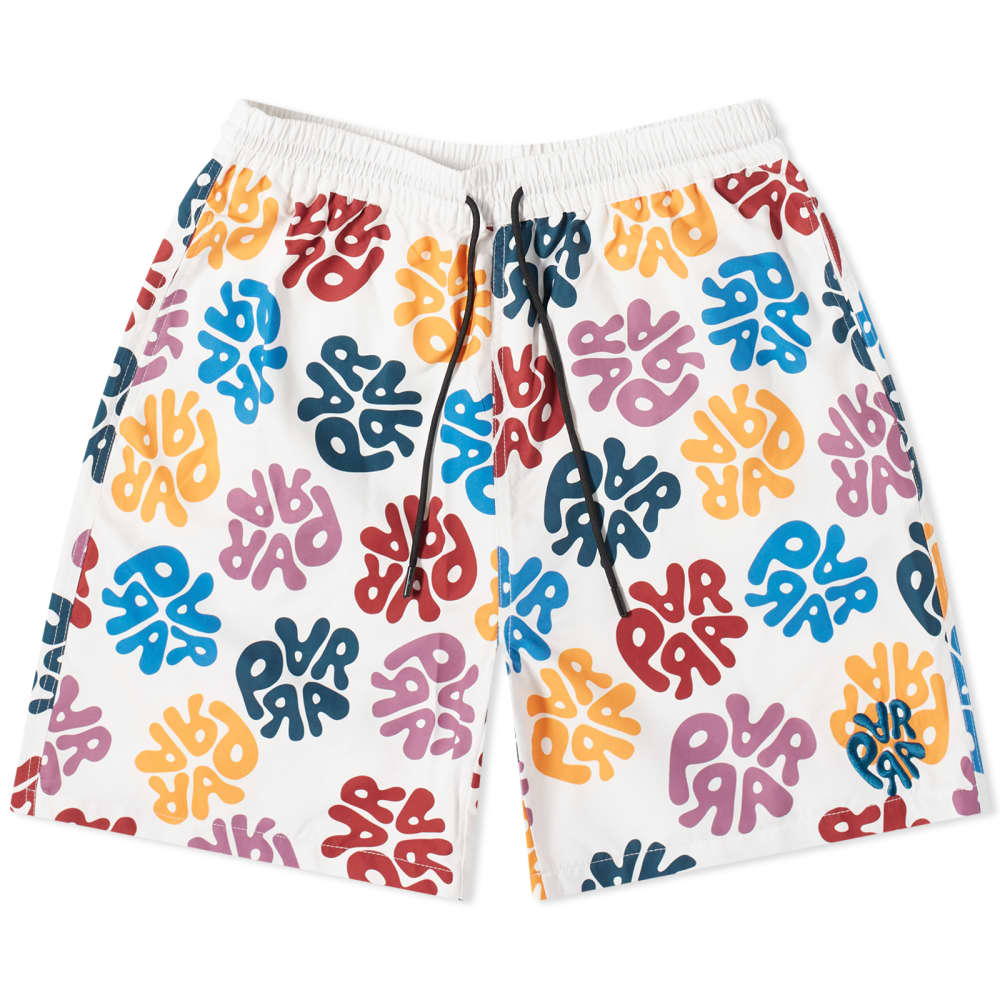 Beach shorts with Parra logo 1976