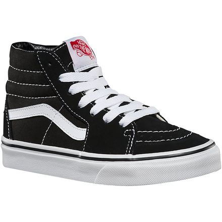 حذاء التزلج Sk8-Hi Lace للأطفال من Vans، أسود/أبيض