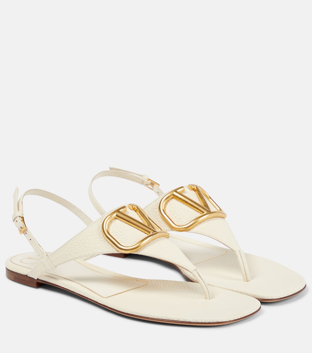 Vlogo Valentino Garavani leather strappy sandals, white