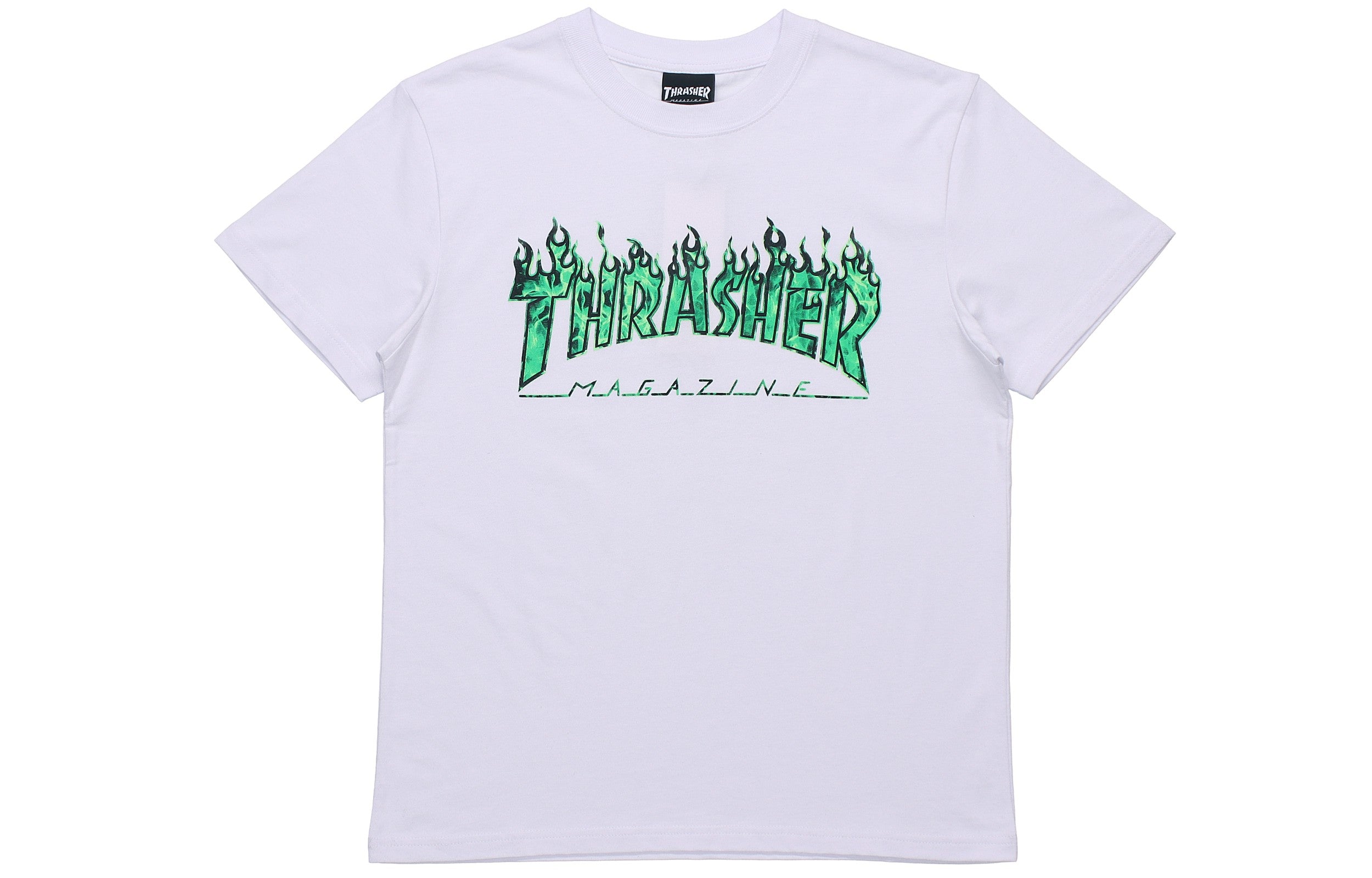 Unisex T-shirt "Thrasher", white and green