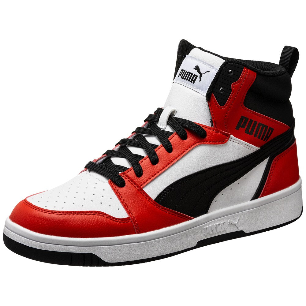 Puma Rebound V6 High Top Sneakers, Red White