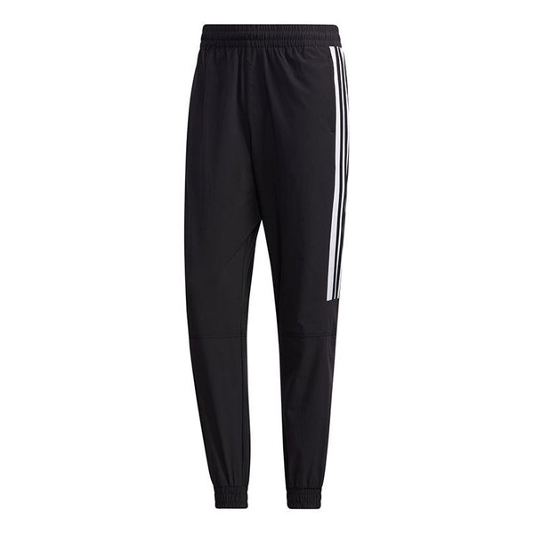 adidas neo M Ss Tcns Tp 2 Colorblock Bundle Feet Casual Loose Sports Long Pants Black White