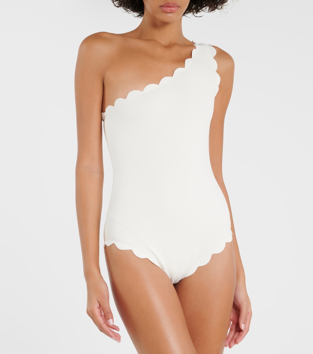 Marysia One Shoulder Santa Barbara Swimsuit, Neutral