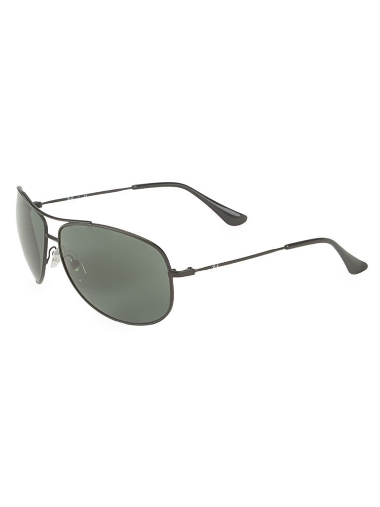 Matte 63MM Ray-Ban Aviator Sunglasses, Black