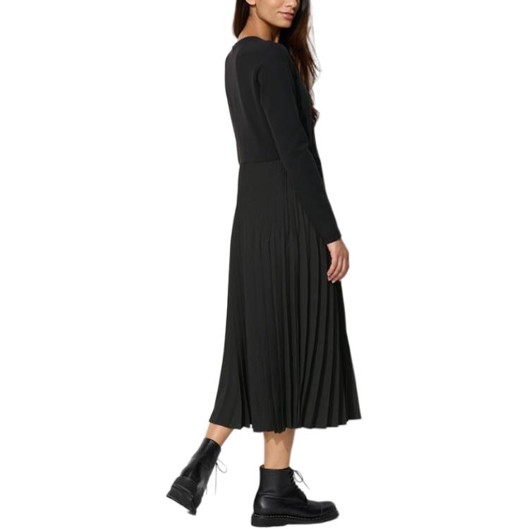 Women's Long Sleeve Dress Black Uniqlo