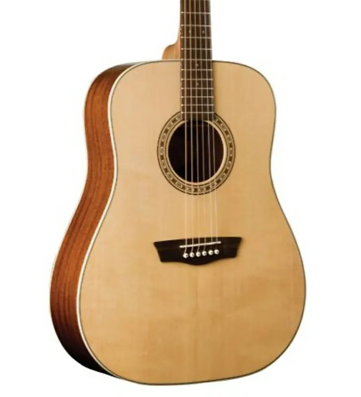 Washburn D7S Harvest Dreadnought Acoustic Guitar. Natural Gloss