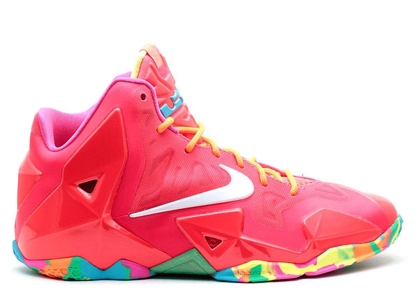 حذاء رياضي (GS) Nike Lebron 11 'Fruity Pebbles'، أحمر