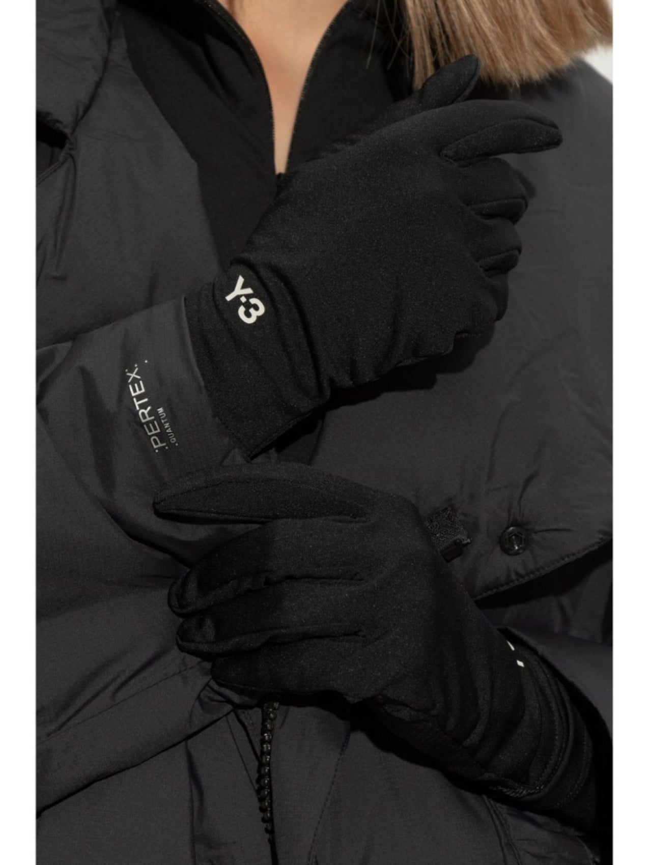 Y-3 Logo Gloves Black