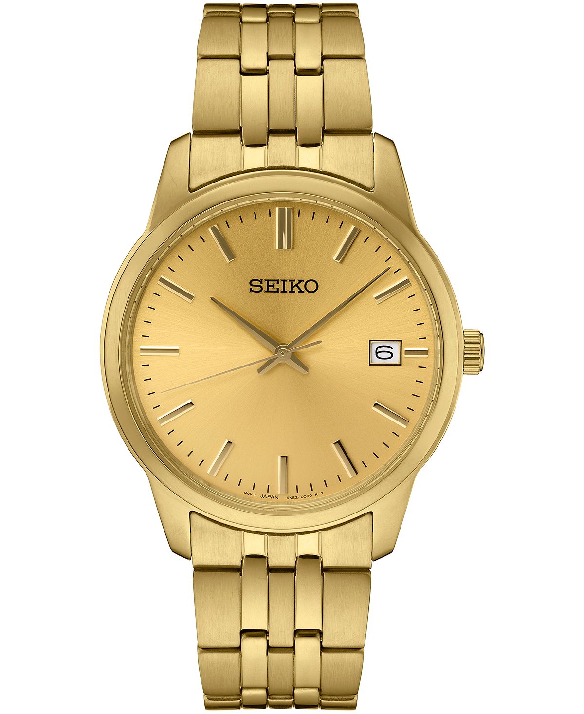 Seiko 40mm Gold Essential Men's Watch with Stainless Steel Bracelet