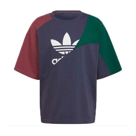 تي شيرت adidas originals Bld Cb Tee Colorblock Round Neck Splicing Sports Short Sleeve Multicolor, متعدد الألوان