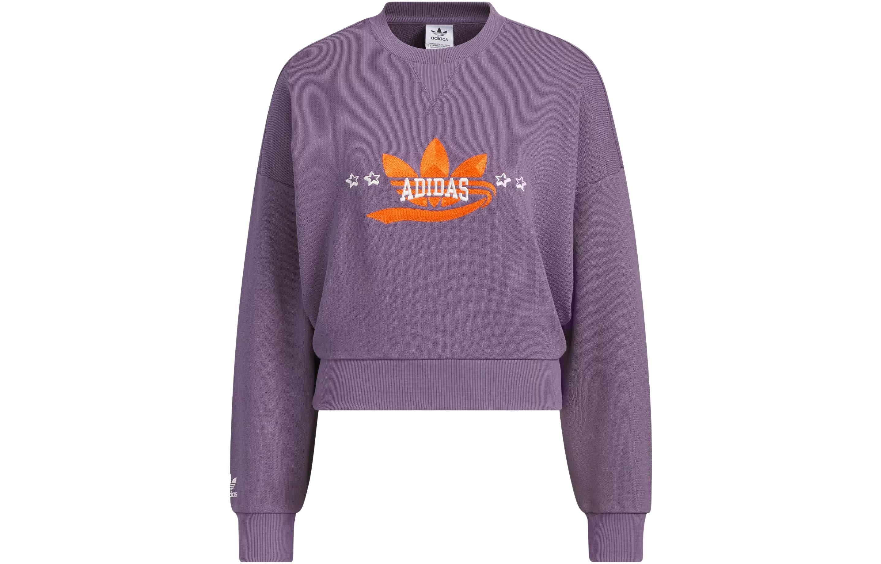 MC Crew Women's Sweatshirt Grey Purple Adidas Originals