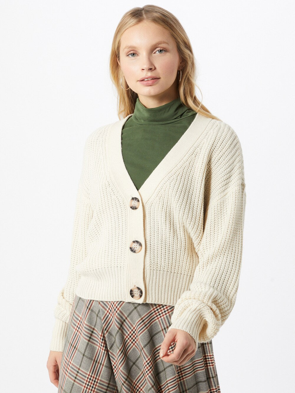 Knitted cardigan JDY Justy, cream