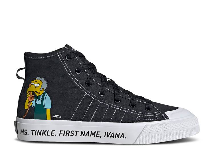 حذاء رياضي Adidas THE SIMPSONS X NIZZA HI RF J 'PRANKS ON MOE' باللون الأسود