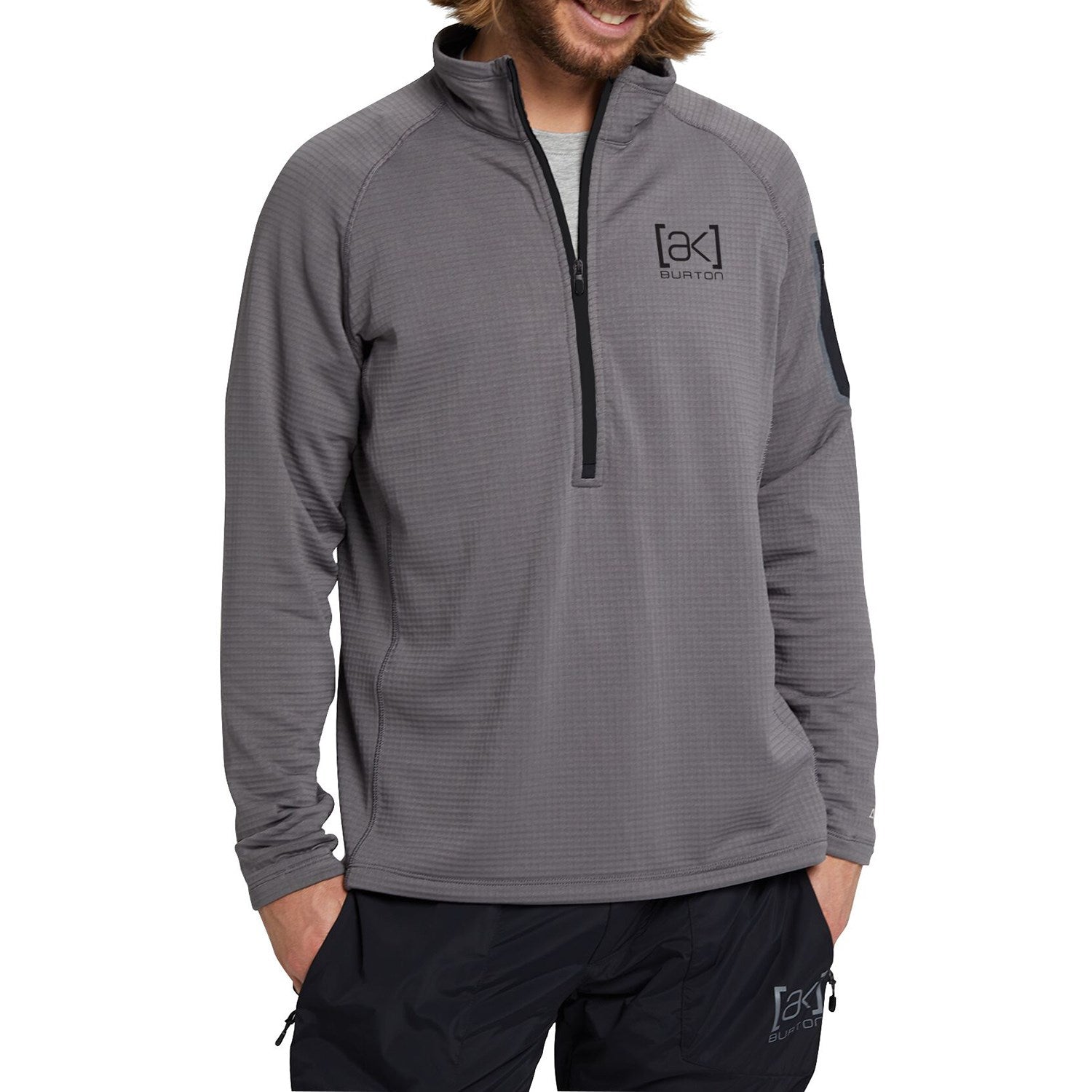 سويت شيرت Burton AK Helium Grid Half-Zip في Castlerock