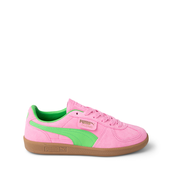 حذاء رياضي PUMA Palermo - للأطفال الكبار، لون وردي مميز/لون أخضر PUMA