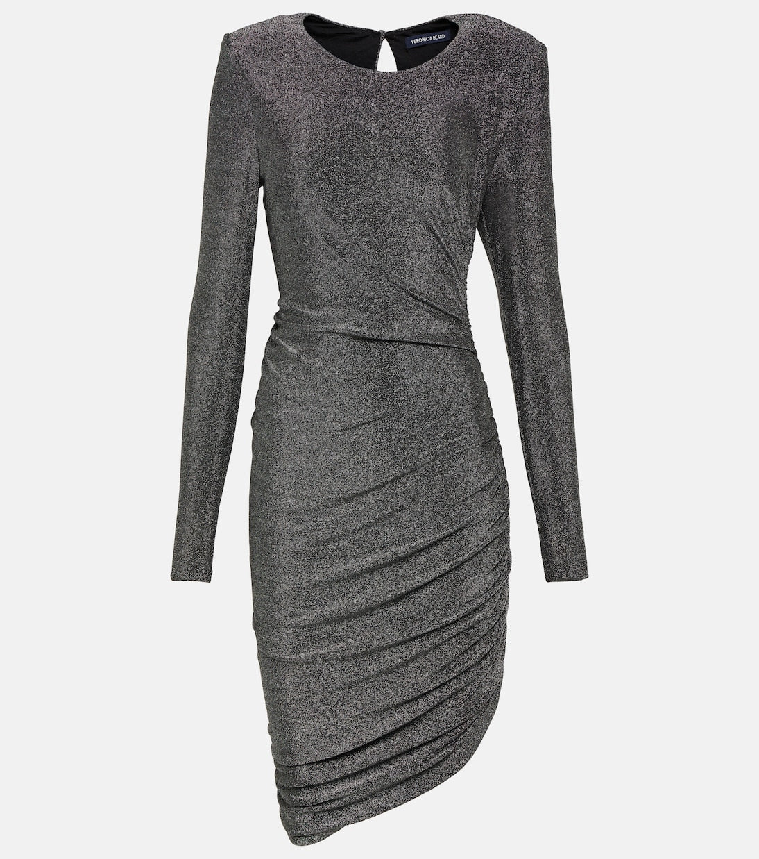 Veronica Beard metallic cyrus mini dress, silver