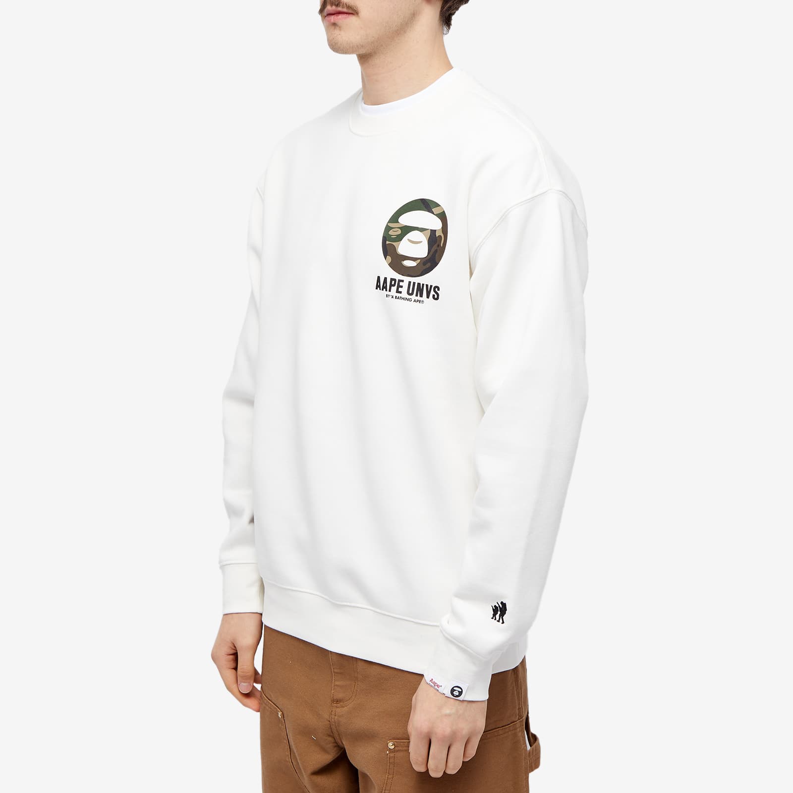 Aape Back X-Bone Sweatshirt, ivory