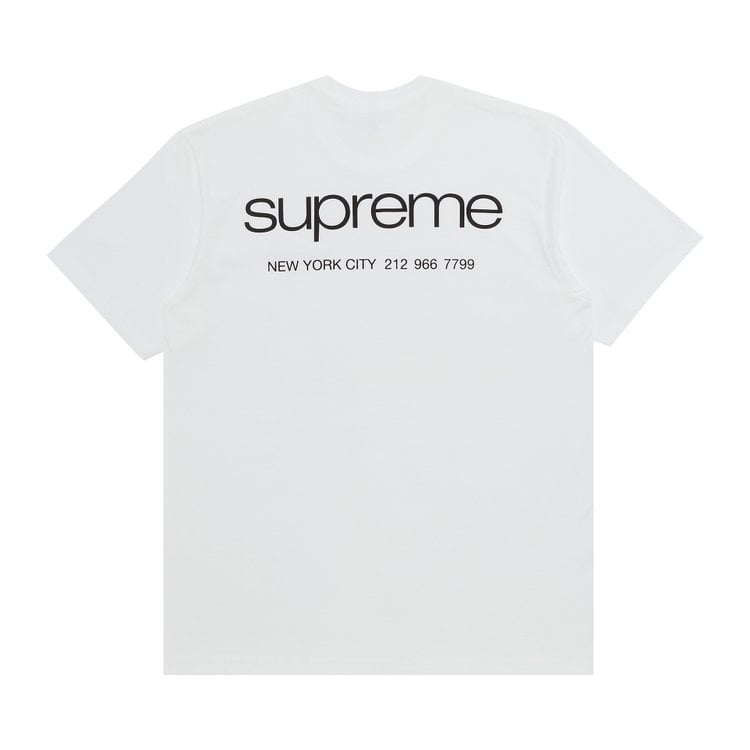 تي شيرت Supreme NYC 'White'، باللون الأبيض