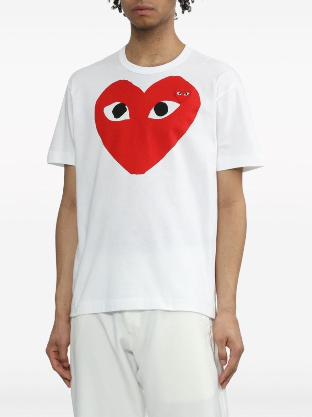 Comme Des Garçons Play Logo T-Shirt, White