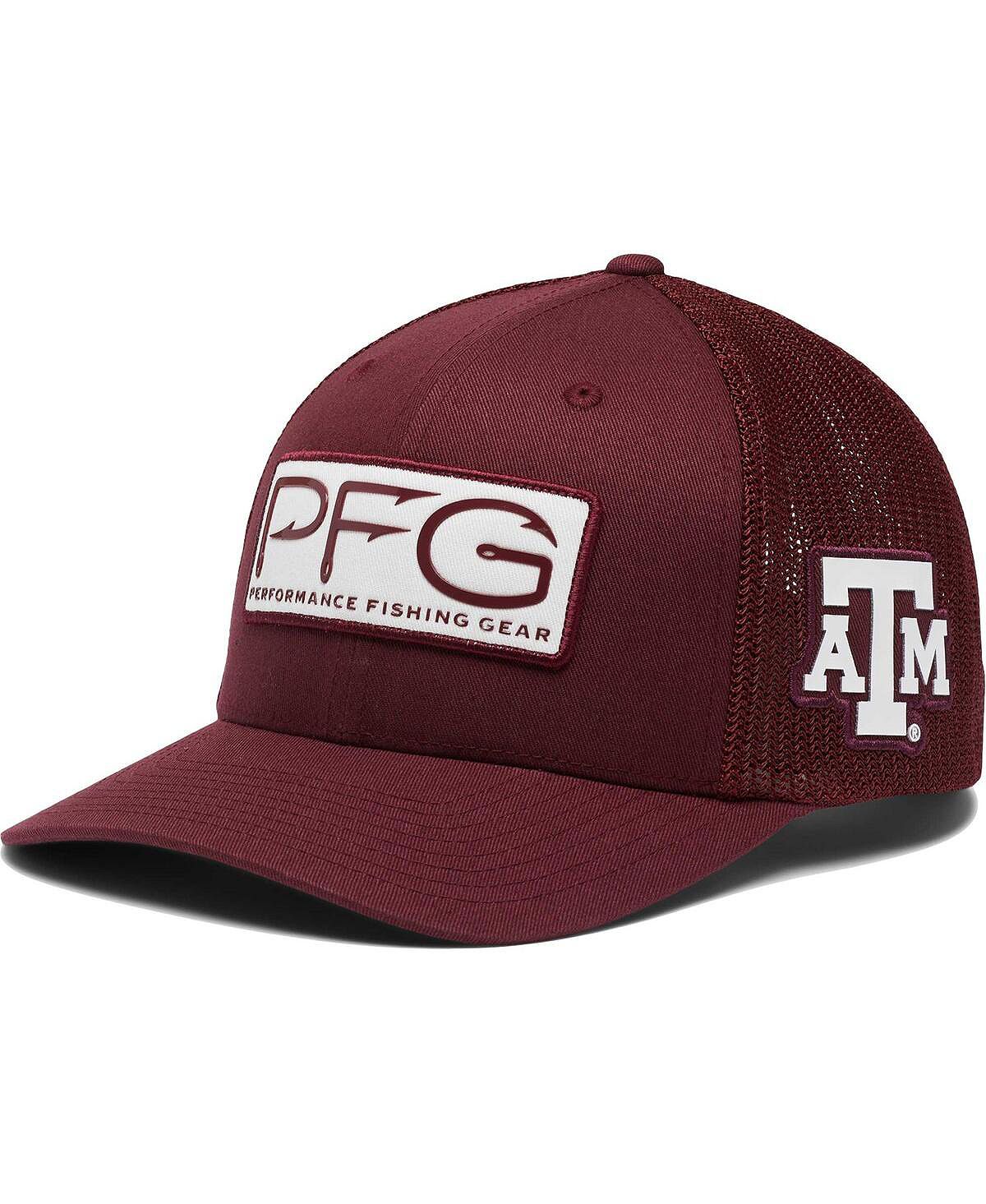 قبعة PFG Hooks Flex للرجال من Texas A&amp;M Aggies Maroon من كولومبيا