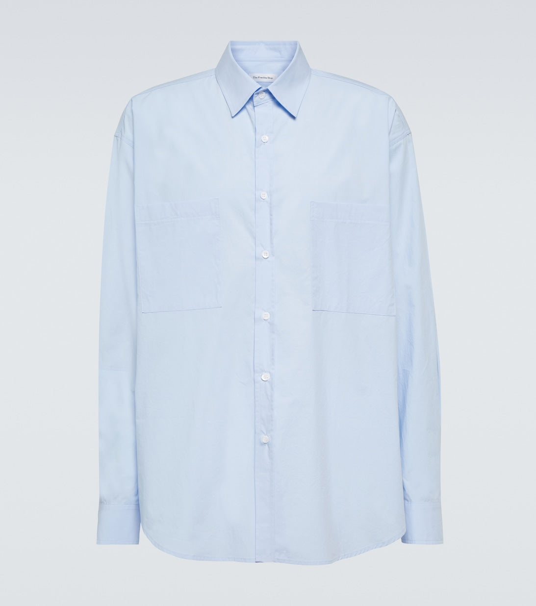 The Frankie Shop Cotton Poplin Gus Shirt, Blue