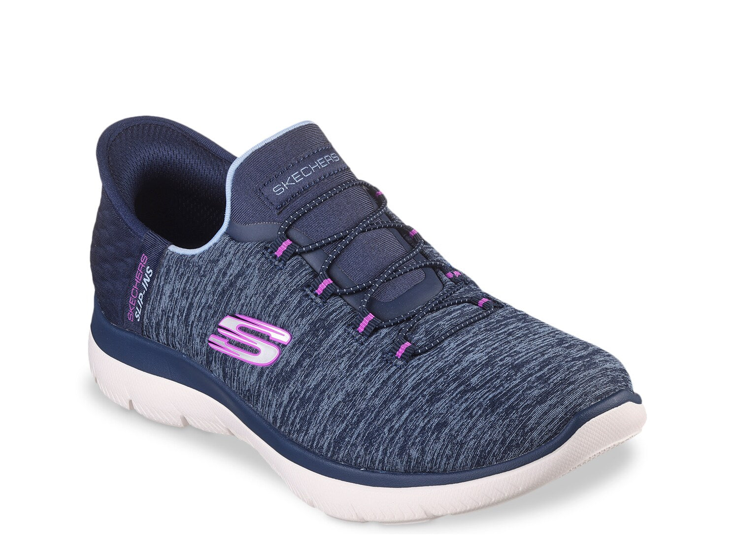 Women's slip-on sneakers Skechers Summits Dazzling Haze, dark blue