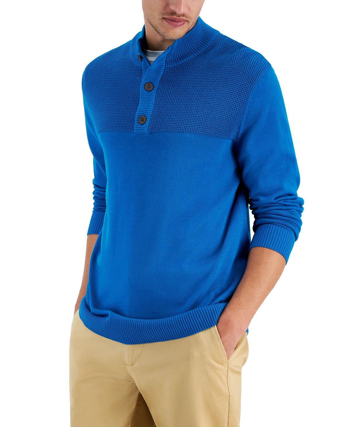 Club Room Men's Button Down Collar Sweater