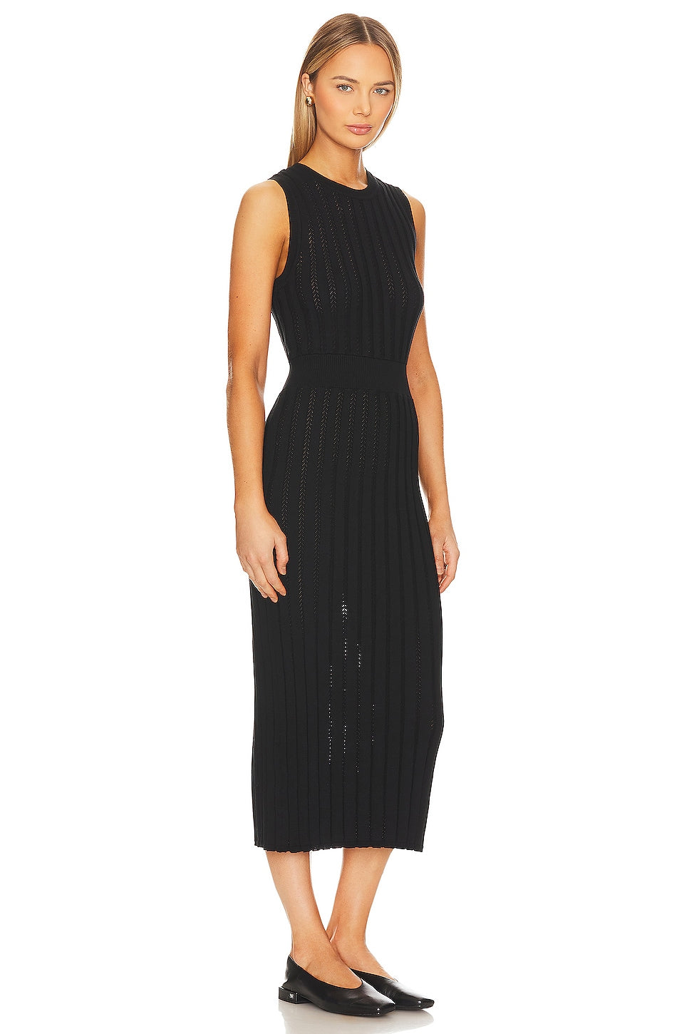 Varley Florian Knit dress, black