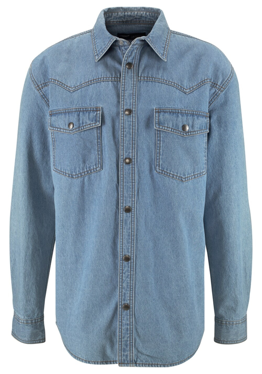 Arizona Comfortable Button Down Shirt, Smoke Blue