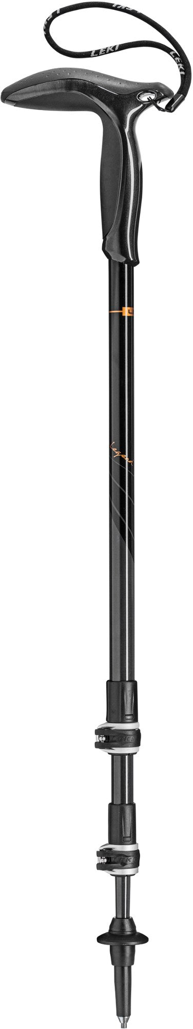 Walking pole Legend Black Carbon - single Leki, black