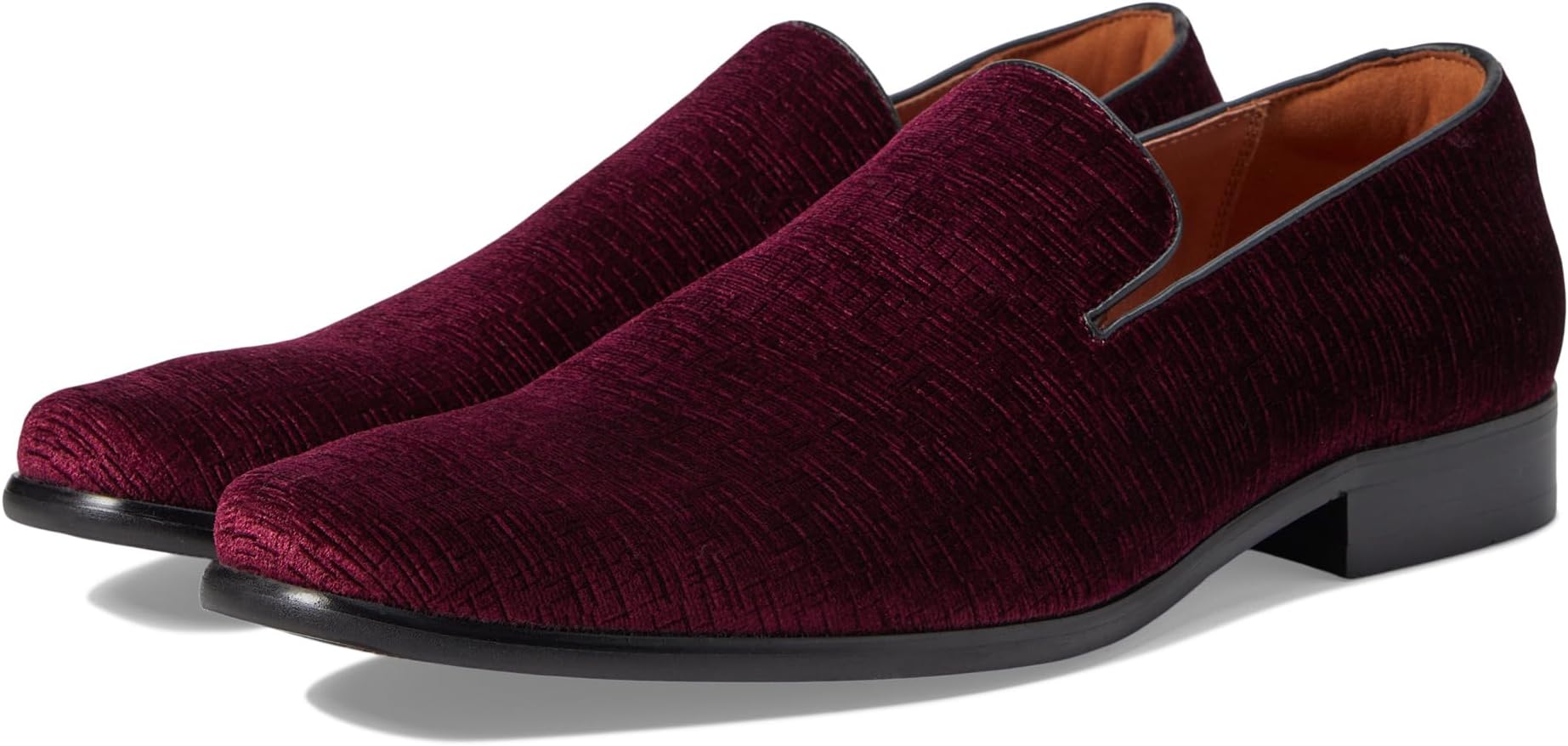 Postino Plain Toe Velvet Slip-On Florsheim Loafers, Burgundy