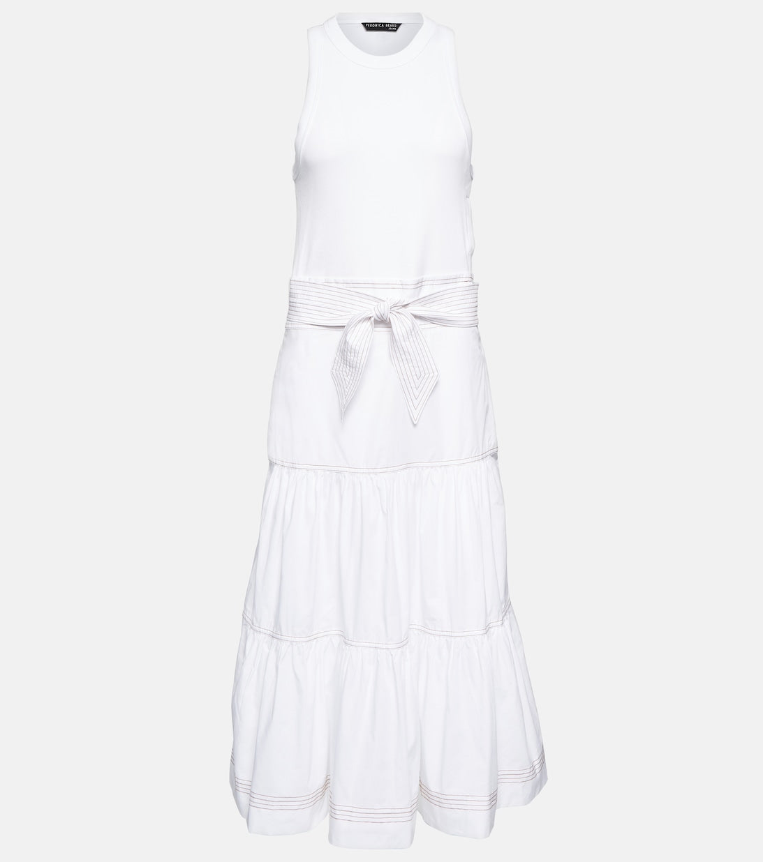 Austyn cotton blend maxi dress VERONICA BEARD, white