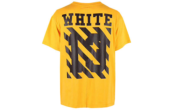 تي شيرت OFF-WHITE للجنسين SS21 Co Virgil Ablo Ow Tee أصفر، أصفر