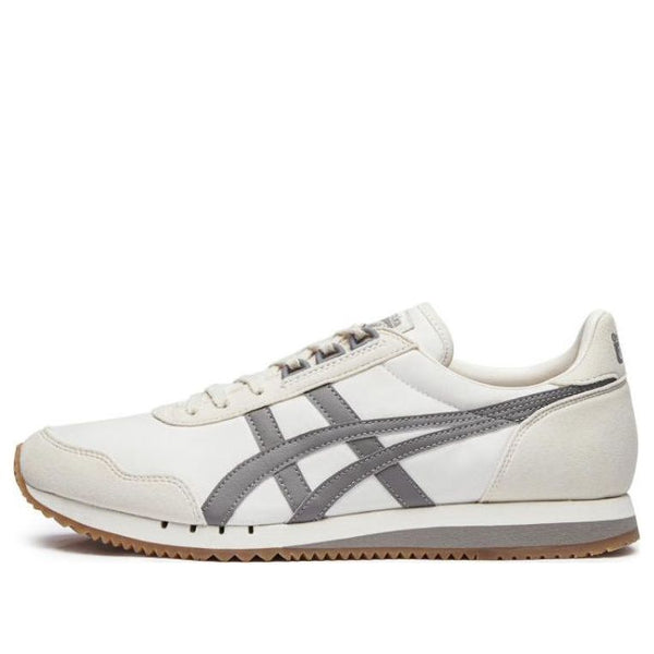 حذاء الجري الماراثوني ثنائي اللون من Onitsuka Tiger باللون الأبيض الرمادي