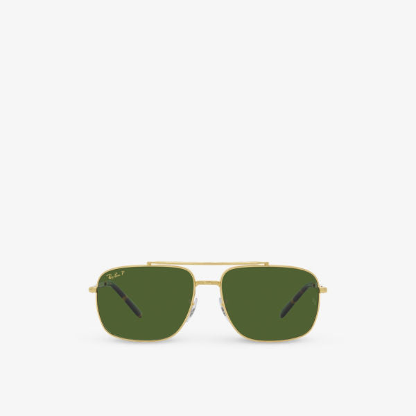 RB3796 Ray-Ban Metal Temple Sunglasses in Tortoiseshell yellow