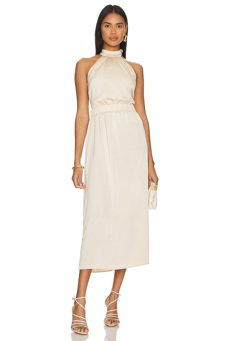 MINKPINK Finlay Midi Dress, Champagne